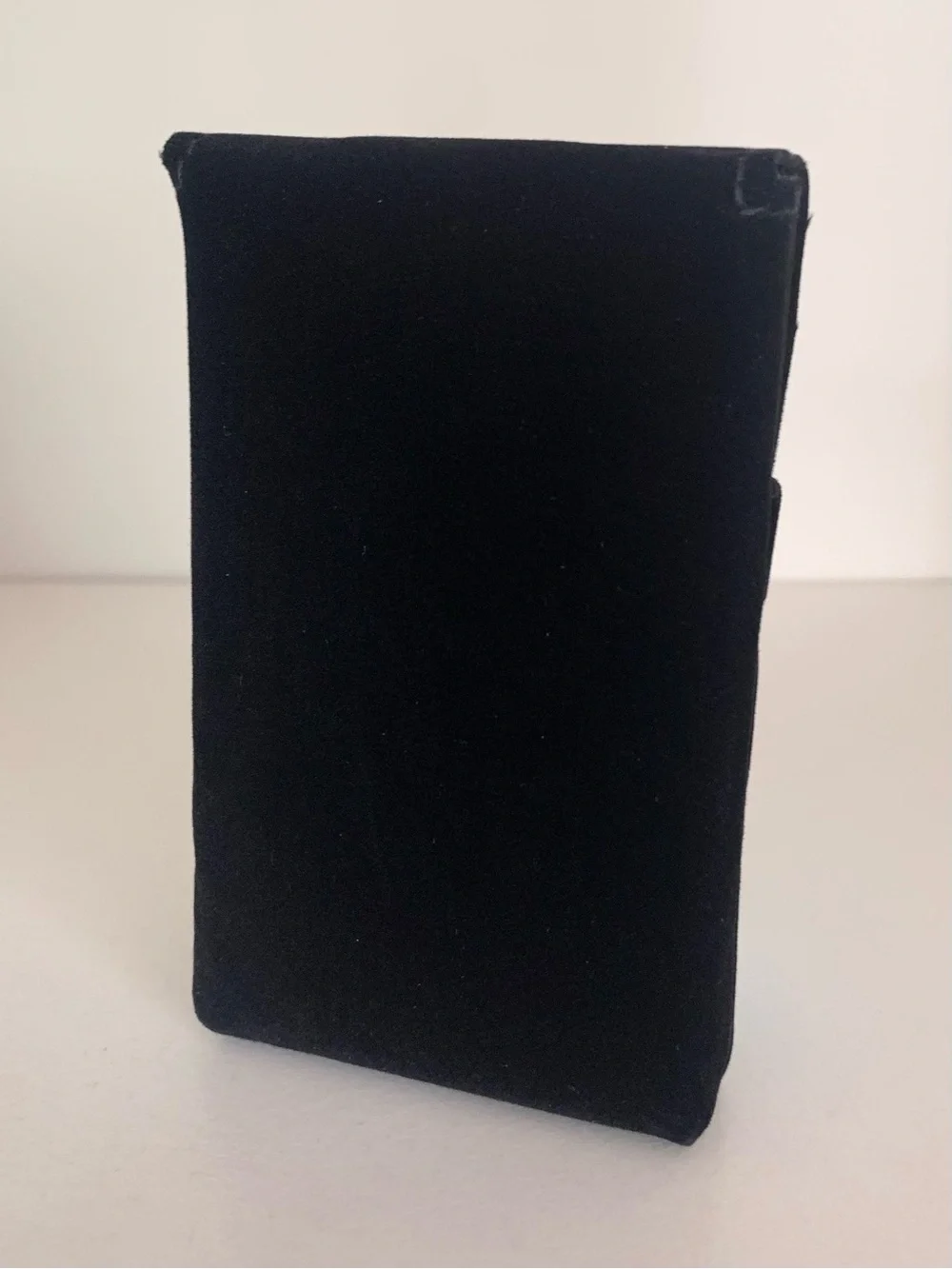 Chanel black velvet pouch case